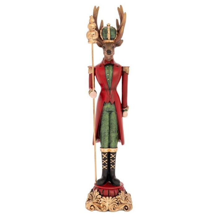 RENNA ROSSAVERDE CON SCETTRO 9X9X37,5CM